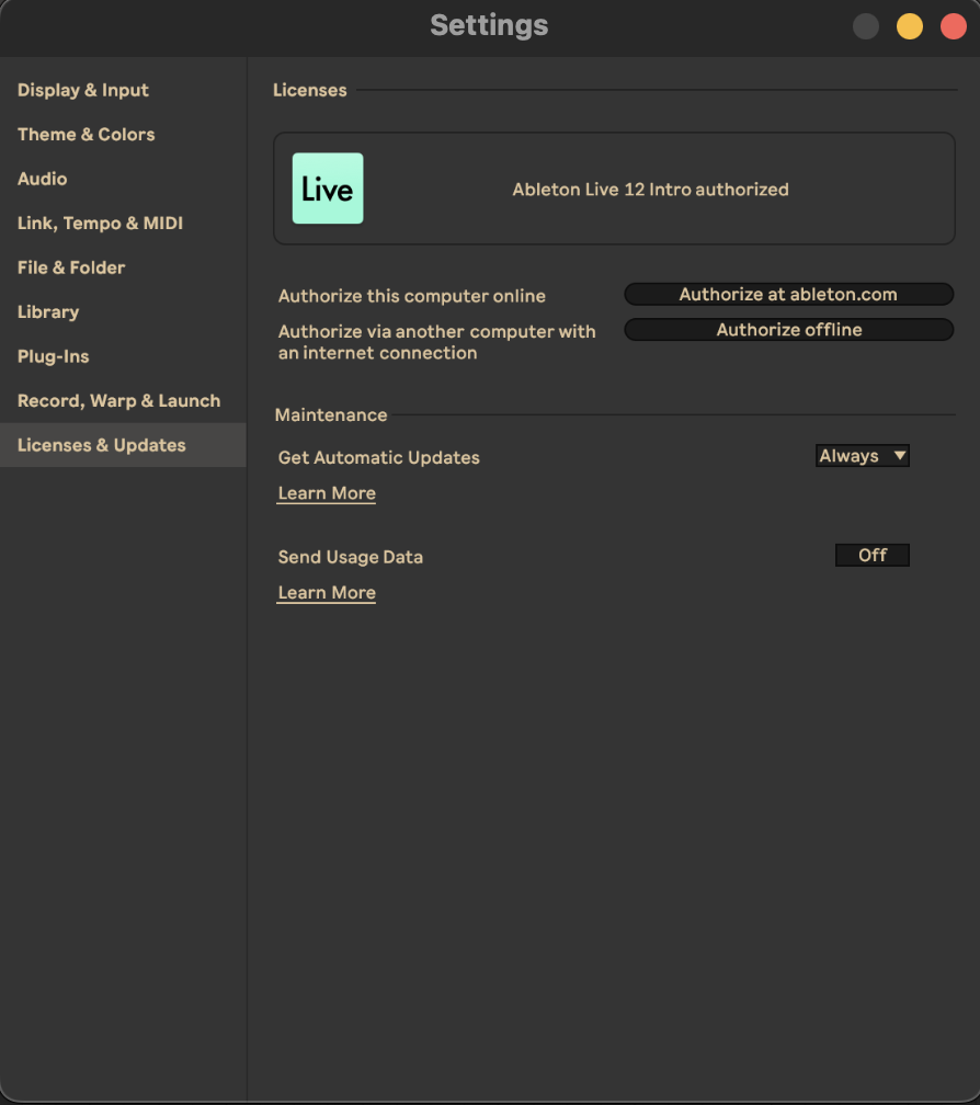 Ableton abelton live 12 intro